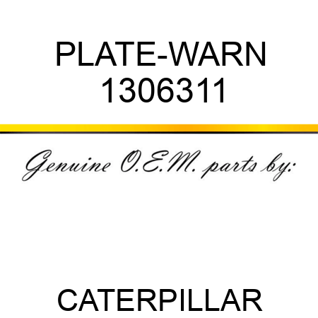 PLATE-WARN 1306311