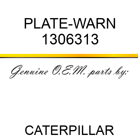 PLATE-WARN 1306313