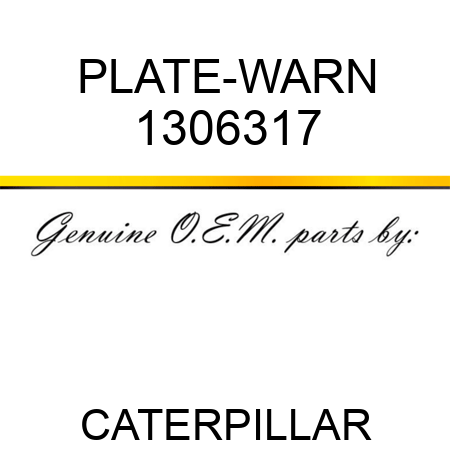 PLATE-WARN 1306317
