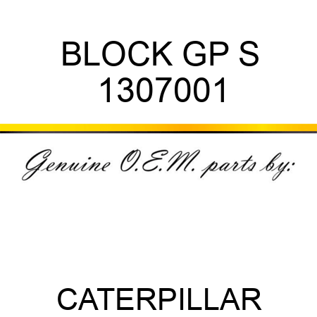 BLOCK GP S 1307001