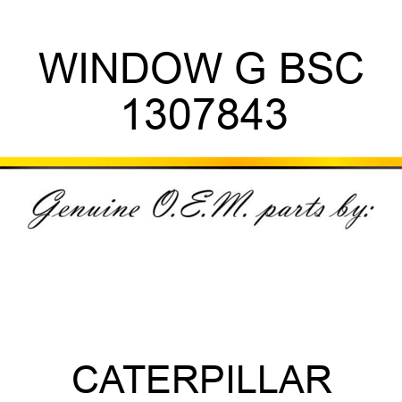 WINDOW G BSC 1307843