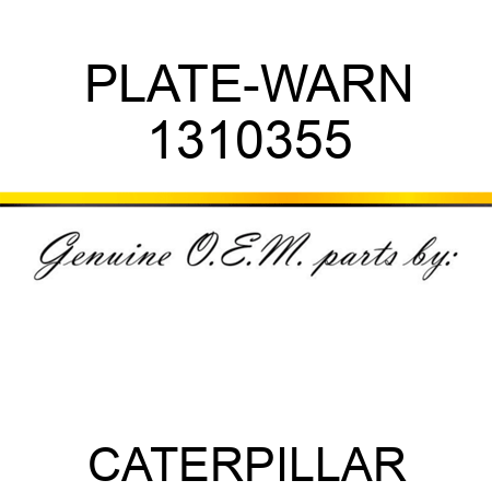 PLATE-WARN 1310355