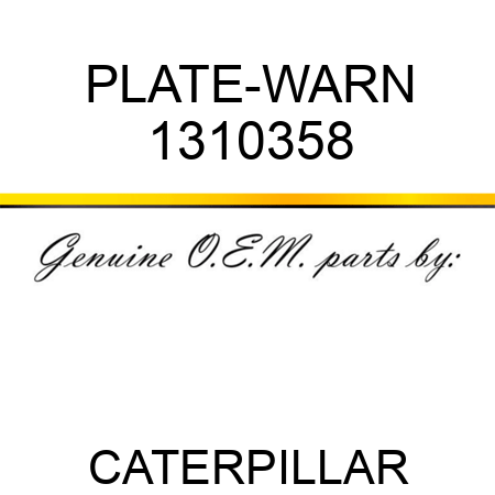 PLATE-WARN 1310358