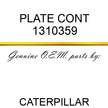 PLATE CONT 1310359