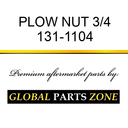 PLOW NUT 3/4 131-1104