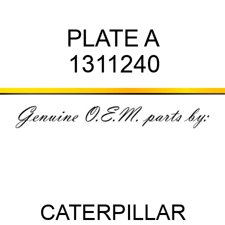 PLATE A 1311240