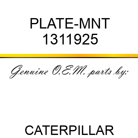 PLATE-MNT 1311925