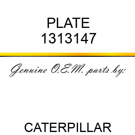 PLATE 1313147