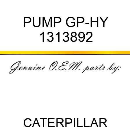 PUMP GP-HY 1313892