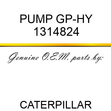 PUMP GP-HY 1314824