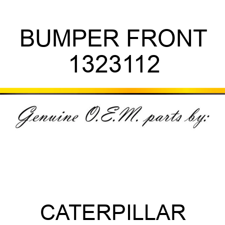 BUMPER FRONT 1323112