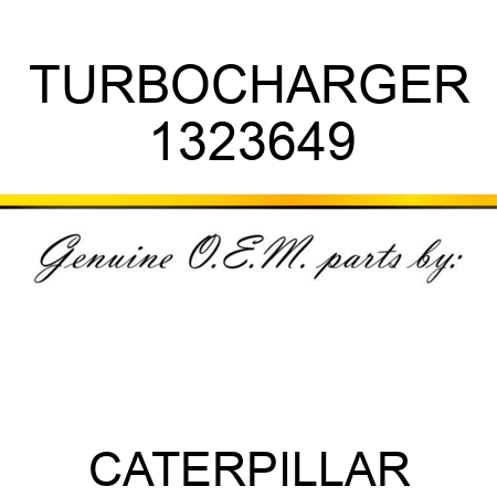 TURBOCHARGER 1323649