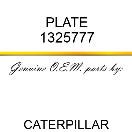 PLATE 1325777
