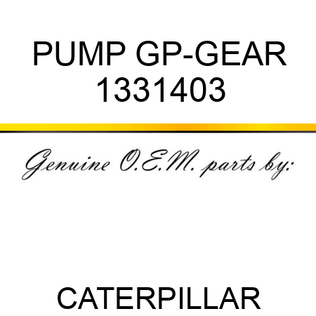 PUMP GP-GEAR 1331403