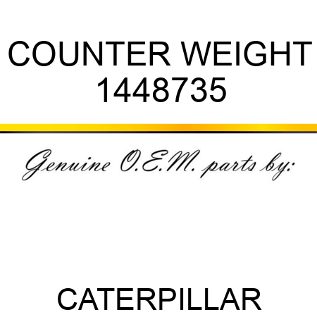 COUNTER WEIGHT 1448735
