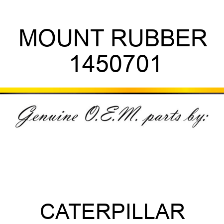 MOUNT RUBBER 1450701