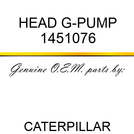 HEAD G-PUMP 1451076