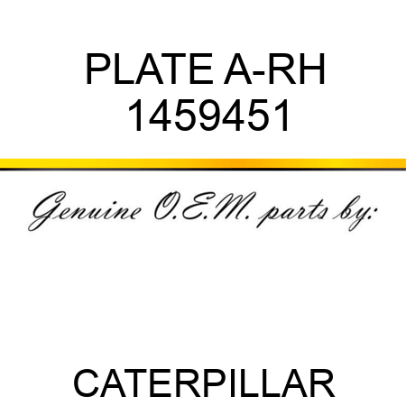 PLATE A-RH 1459451