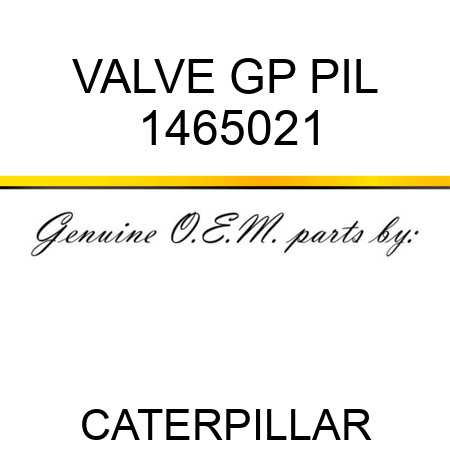 VALVE GP PIL 1465021
