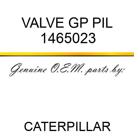VALVE GP PIL 1465023