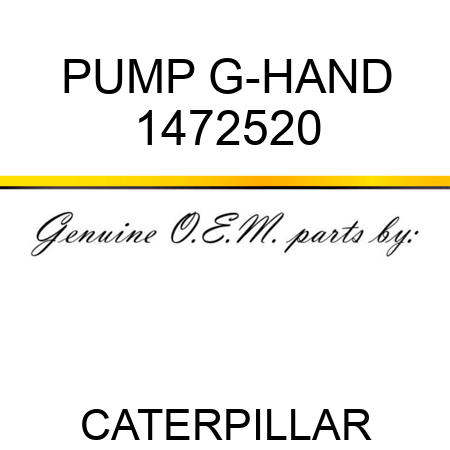 PUMP G-HAND 1472520
