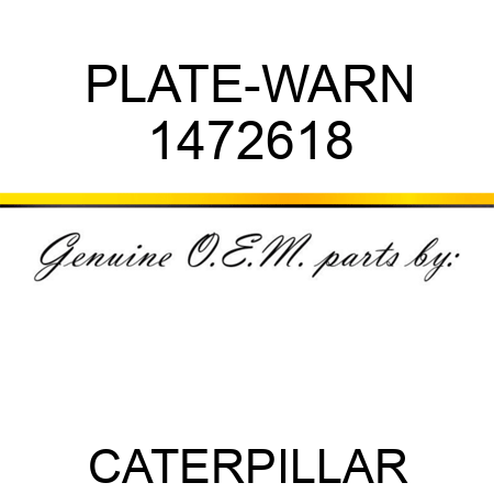 PLATE-WARN 1472618