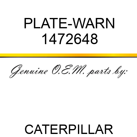 PLATE-WARN 1472648