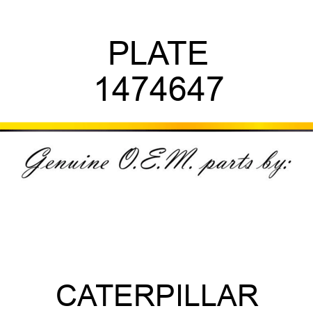 PLATE 1474647