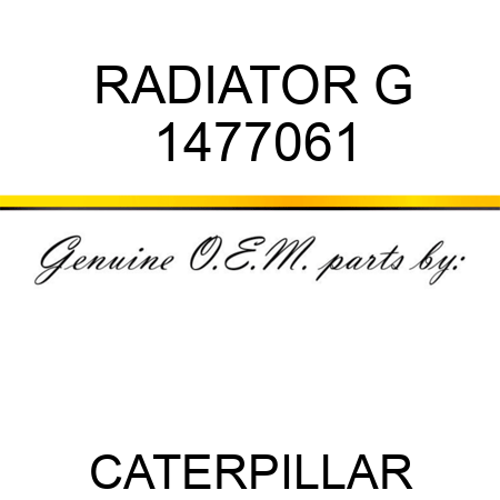 RADIATOR G 1477061
