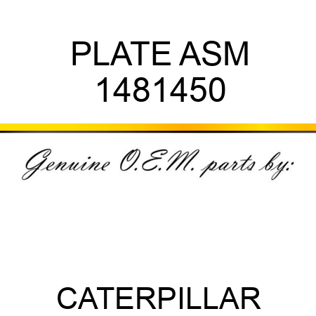 PLATE ASM 1481450