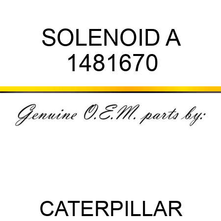 SOLENOID A 1481670