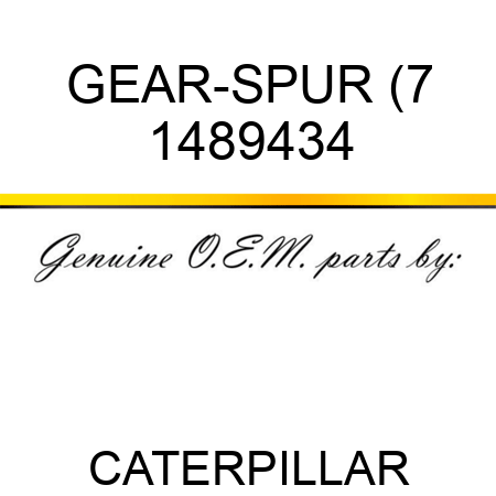 GEAR-SPUR (7 1489434