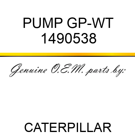 PUMP GP-WT 1490538