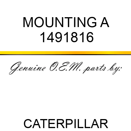 MOUNTING A 1491816