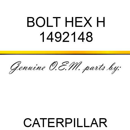 BOLT HEX H 1492148