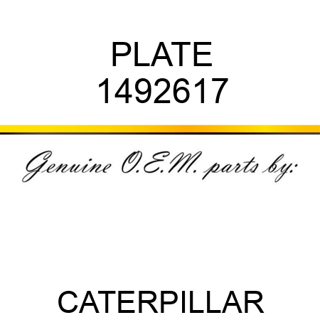 PLATE 1492617