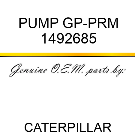 PUMP GP-PRM 1492685