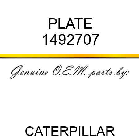 PLATE 1492707