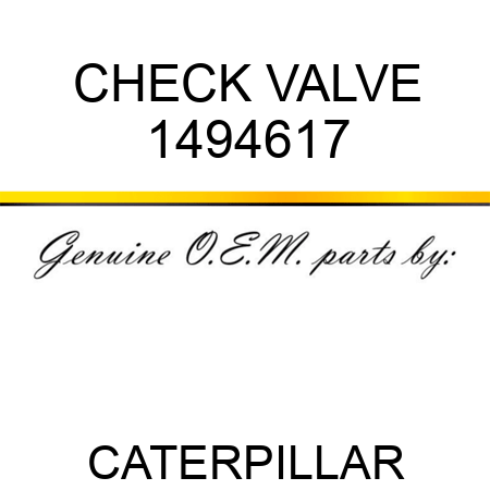 CHECK VALVE 1494617
