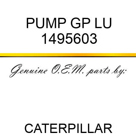 PUMP GP LU 1495603