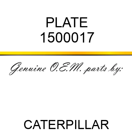 PLATE 1500017