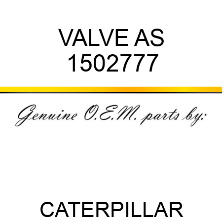 VALVE AS 1502777
