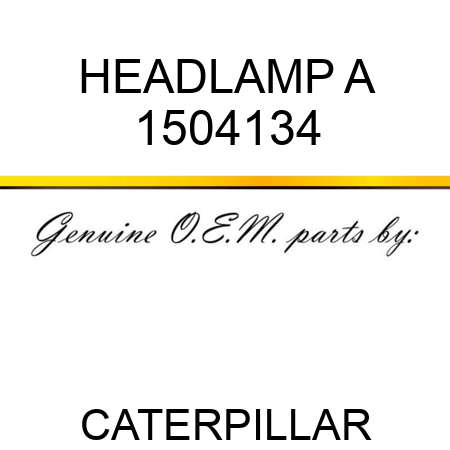 HEADLAMP A 1504134