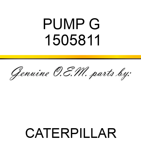PUMP G 1505811