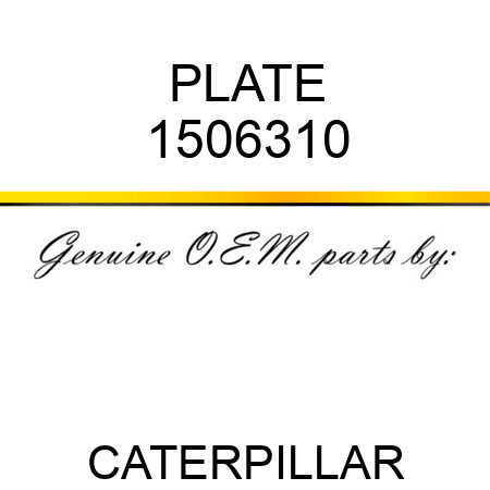 PLATE 1506310