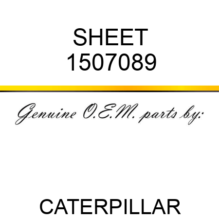 SHEET 1507089