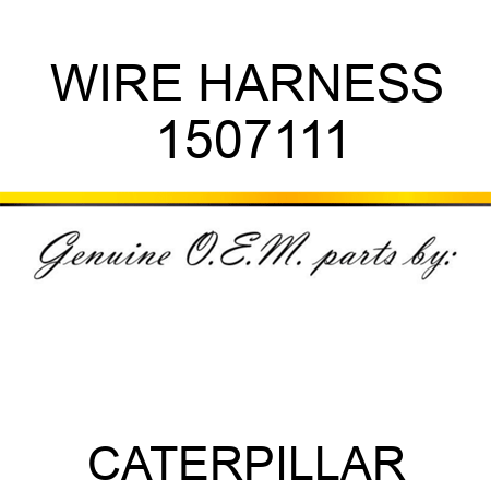 WIRE HARNESS 1507111