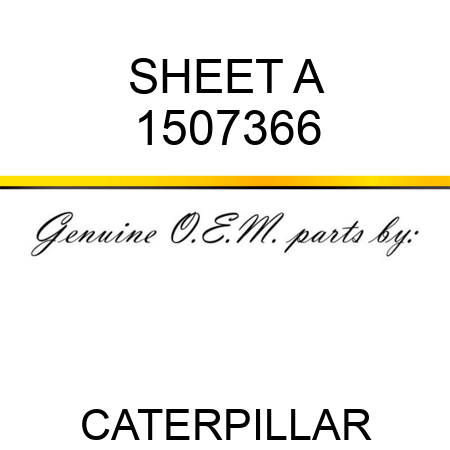 SHEET A 1507366