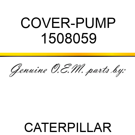COVER-PUMP 1508059