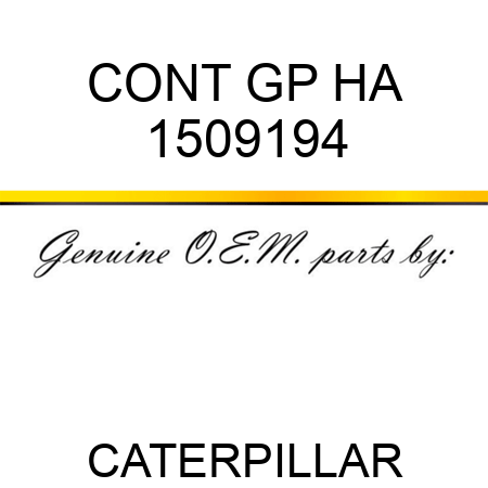 CONT GP HA 1509194